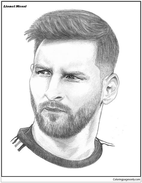 lionel messi colouring page