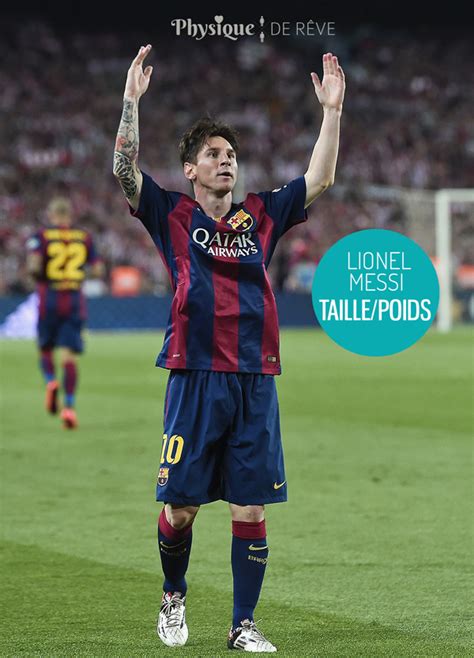 lionel messi taille poids