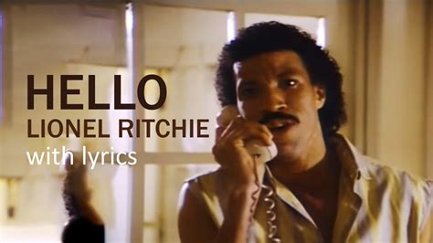lionel richie hello lyrics video
