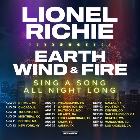 lionel richie tour with earth wind and fire
