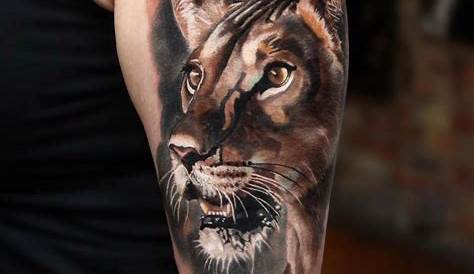 Lioness Hand Tattoo