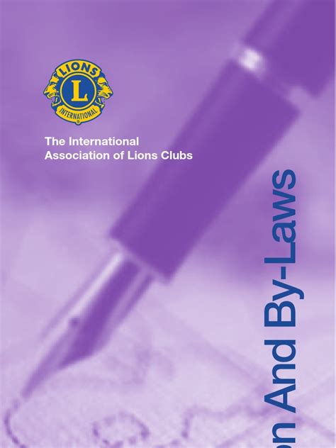 lions club standard constitution and bylaws