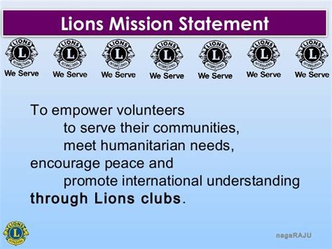 lions clubs mission statement