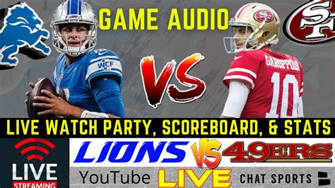 lions vs 49ers playing on what channel