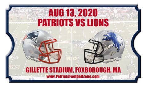 lions vs patriots tickets