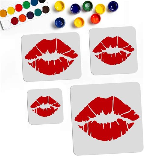 Lip Stencil Printable Wall Art