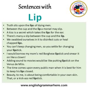 Lips Are Sealed Example Sentence