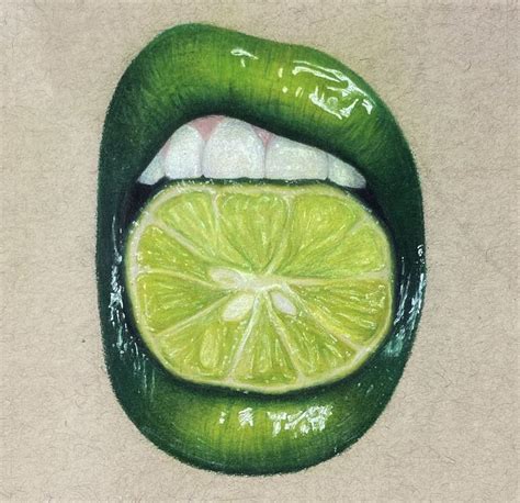 Lips Drawing With Fruit