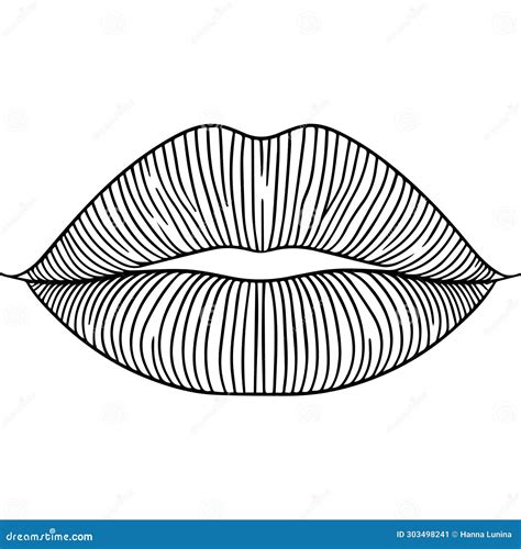 Lips One Line Drawing