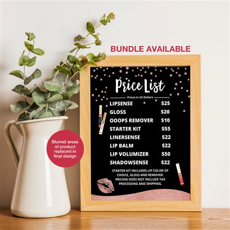 Lipsense Price List Printable