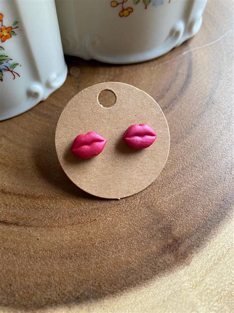 Lipstick Earrings Studs