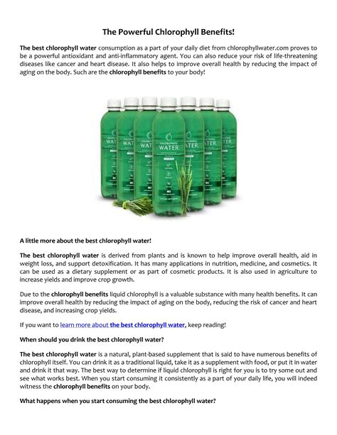 Liquid Chlorophyll Pubmed
