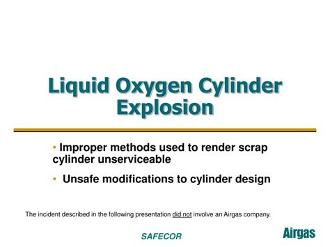 Liquid Oxygen Explosion Risk