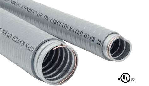 Liquidtight Flexible Metal Conduit Liquid Tight Gray 1/2" ElecDirect