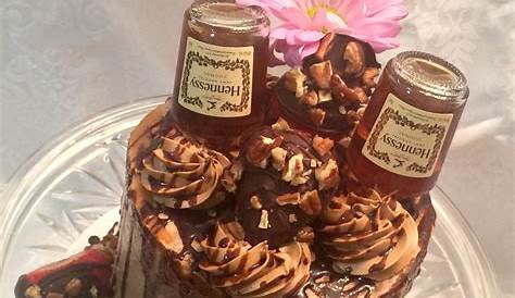 Hennessy bourbon caramel pecan toffee cake. Layers of butter vanilla