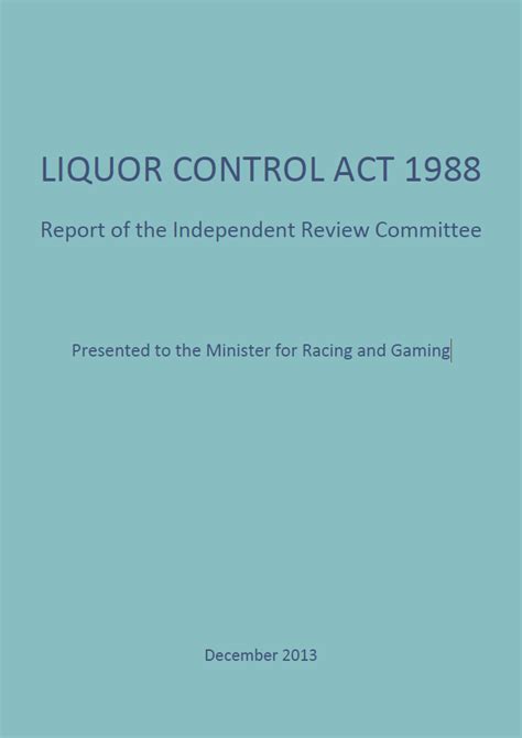 liquor control supply and consumption act
