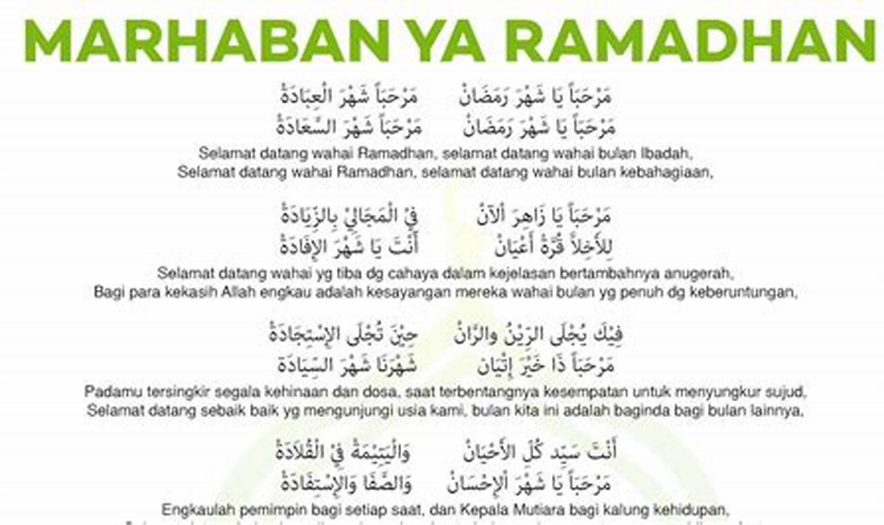 Rahasia Lirik "Marhaban Ya Ramadhan" yang Belum Terungkap