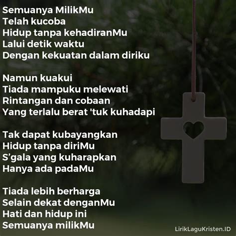 lirik lagu ini hatiku semuanya milikmu