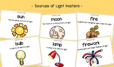 List 4 Sources Of Light
