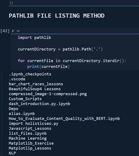 list files in folder python pathlib