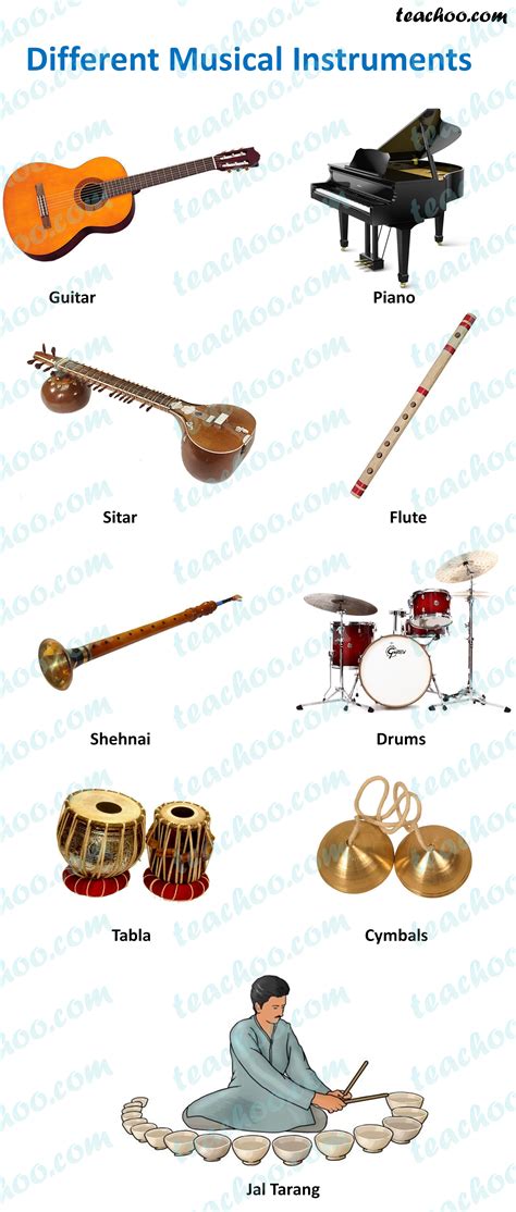 list five examples of musical instruments