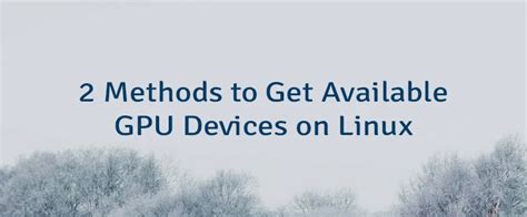 List Gpu Devices Linux
