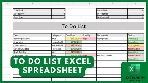 List in Excel