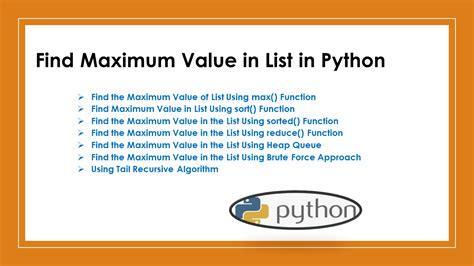 list maximum value python