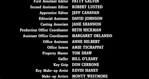 +25 List Of Actors Crew At The End Of A Movie