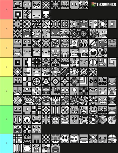 list of all geometry dash icons