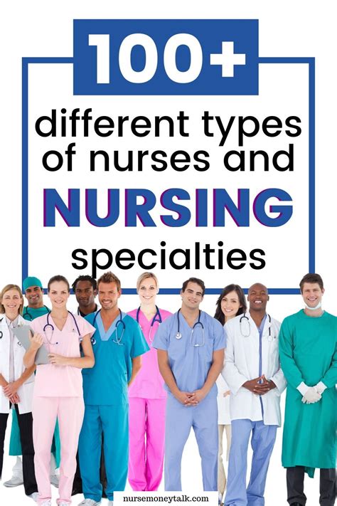 list of all the different types of nurses