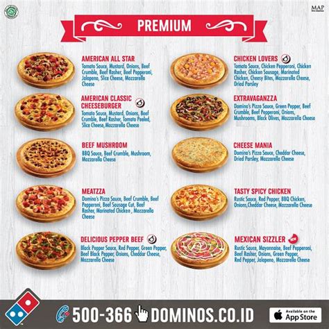 list of all toppings for domino's pizza