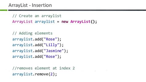 list of array program in java