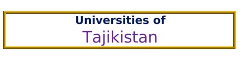 list of big university tajikistan