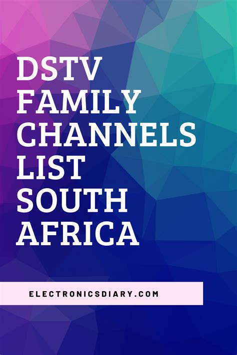 list of channels on dstv family