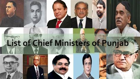 list of chief minister of punjab pakistan