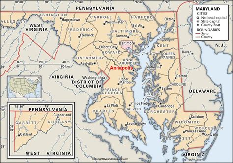 list of cities in maryland alphabetically