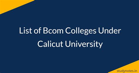 list of colleges under calicut university