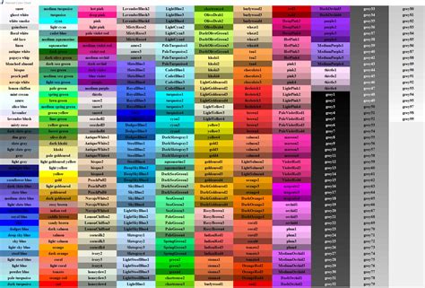 list of color codes python
