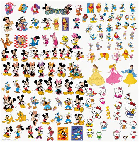 list of disney cartoon characters with pictures