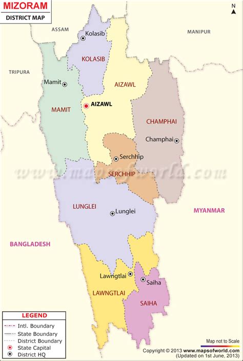 list of districts in mizoram
