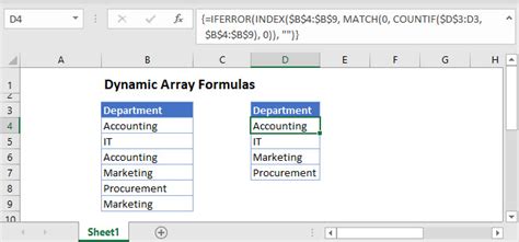 List Of Dynamic Array Formulas In Excel
