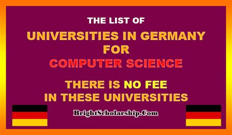 list of german universities with no fees