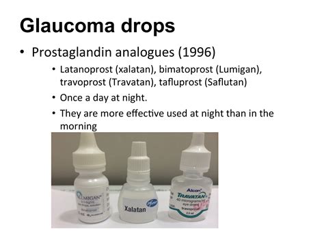 list of glaucoma eye drops