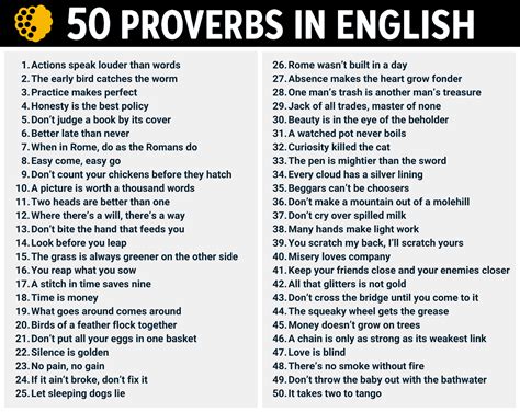 list of idioms and proverbs