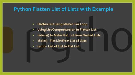 list of lists python flatten