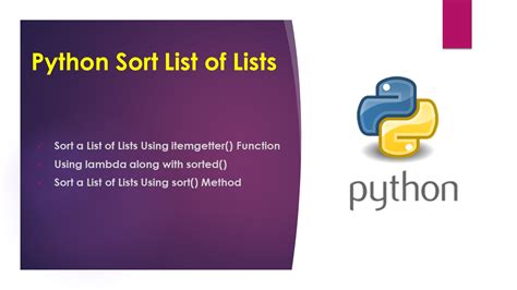 list of lists python sort