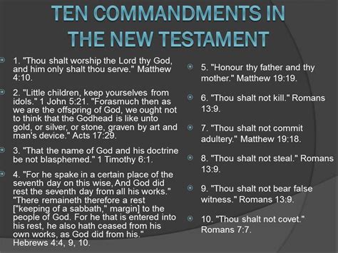 list of new testament commandments