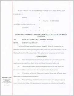 list of objections to interrogatories