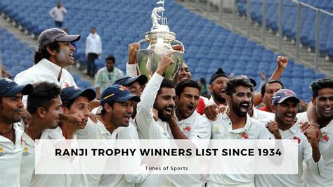 list of ranji trophy winners